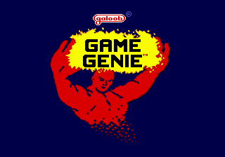 Game Genie title screen for Sega Genesis
